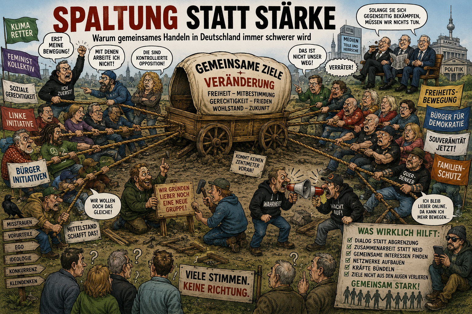 Spaltung statt Stärke – Warum gemeinsames Handeln in Deutschland immer schwerer wird